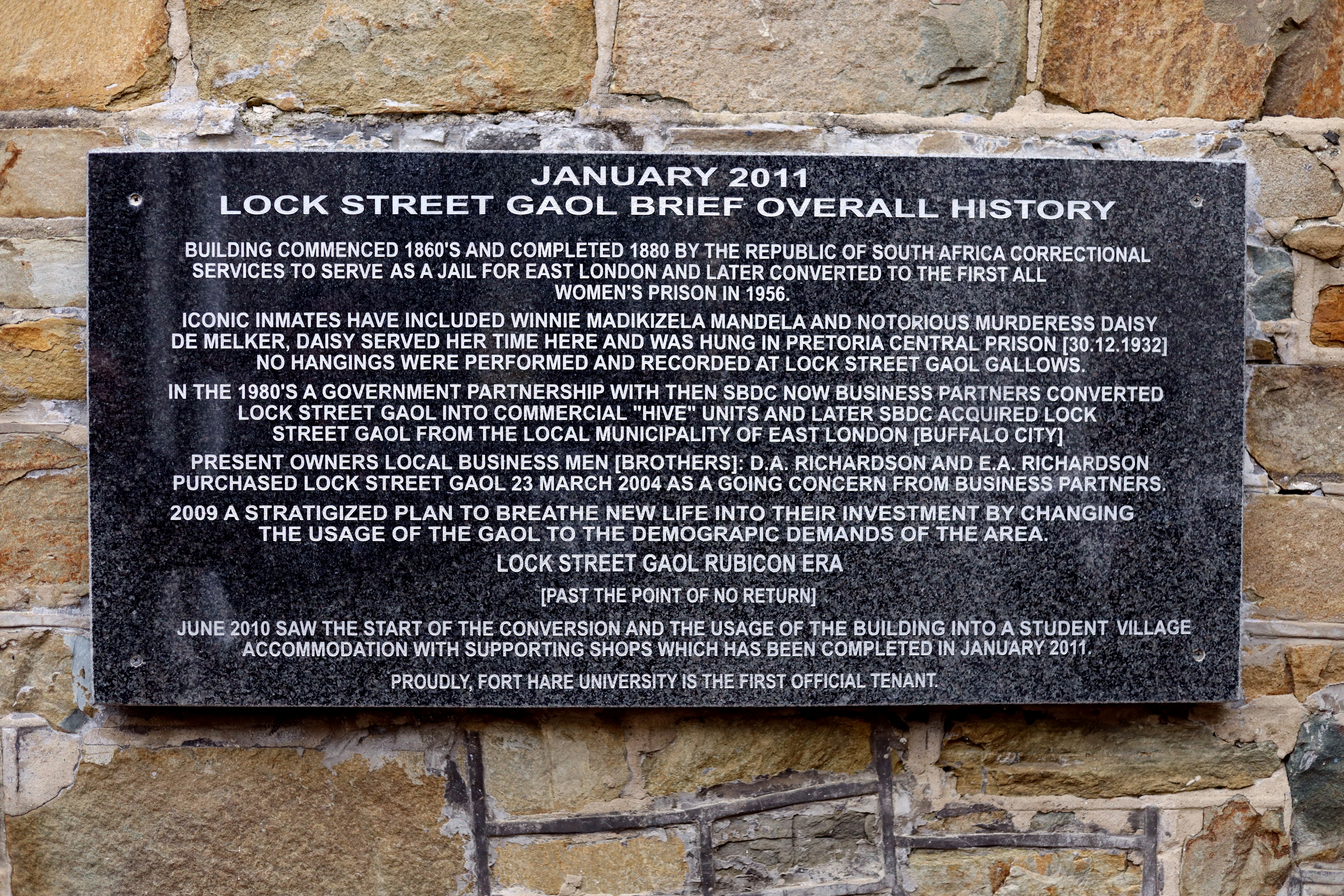 Lock Street Gaol Heritage Site